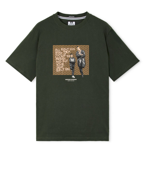 Pater Graphic T-Shirt Black Forest Green