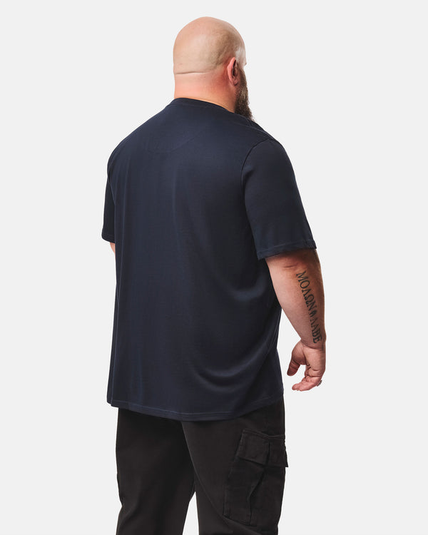 Plus Size - Saltatio Graphic T-Shirt Navy