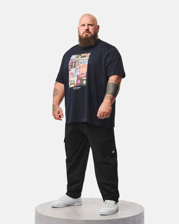 Plus Size - Saltatio Graphic T-Shirt Navy