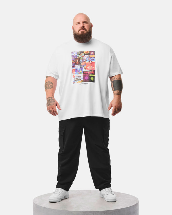 Taglie Forti - T-Shirt Bianca con Stampa Saltatio