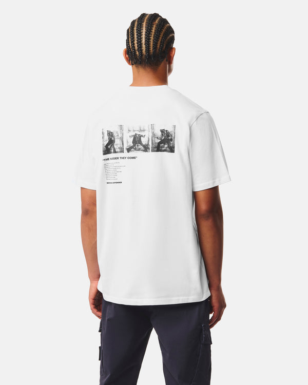 T-shirt con grafica scogliera bianca