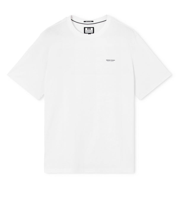 T-shirt con grafica scogliera bianca