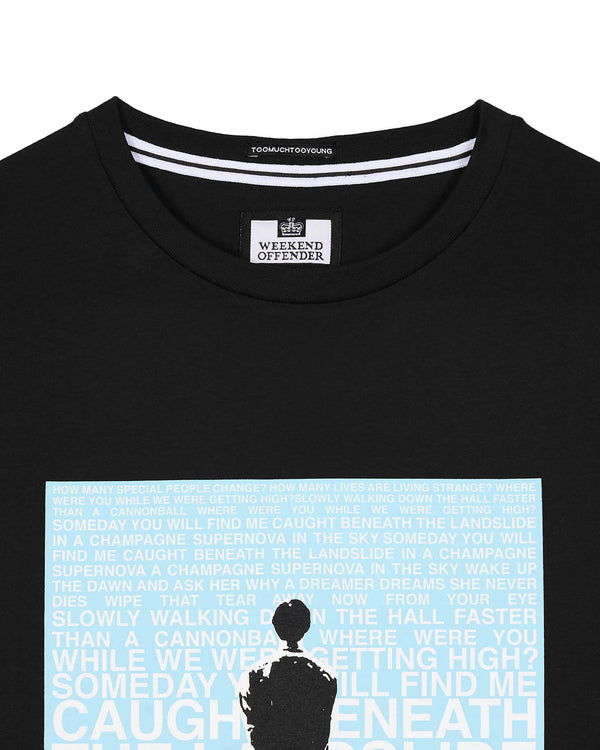 Taglie forti - Maglietta grafica Supernova nera/blu