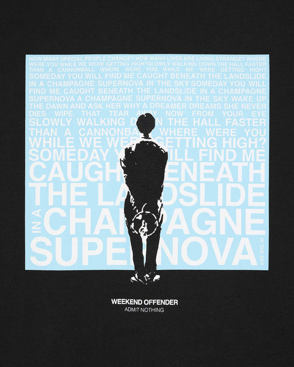 Taglie forti - Maglietta grafica Supernova nera/blu