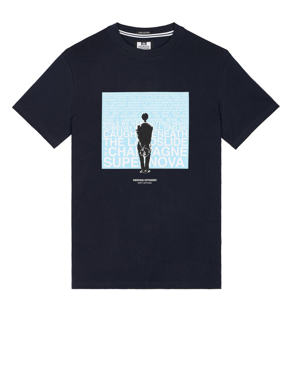 Maglietta grafica Supernova blu navy/blu