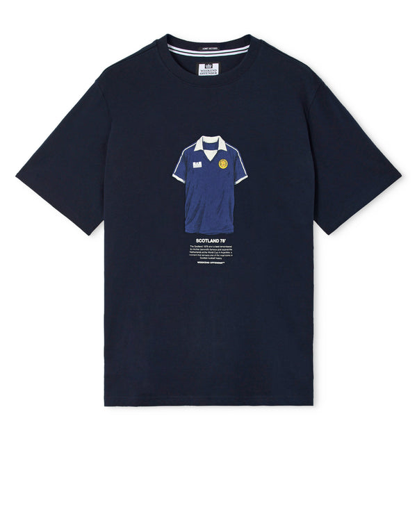 Große Größen – Gemmill Grafik-T-Shirt Marineblau