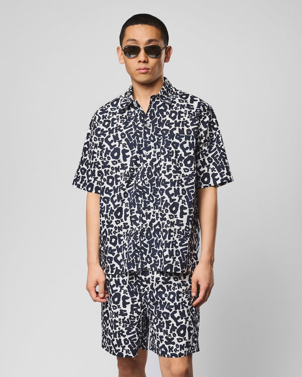 Nador Short Sleeve Shirt Ghost/Navy