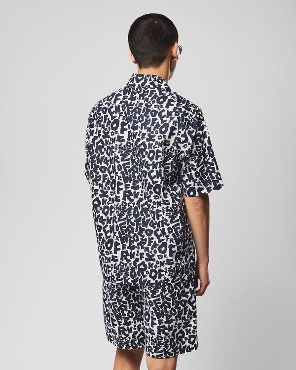 Nador Short Sleeve Shirt Ghost/Navy