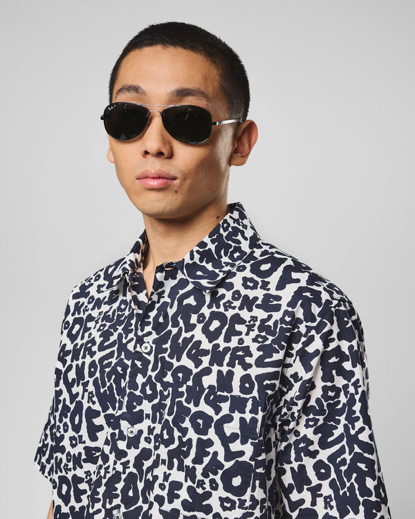 Nador Short Sleeve Shirt Ghost/Navy