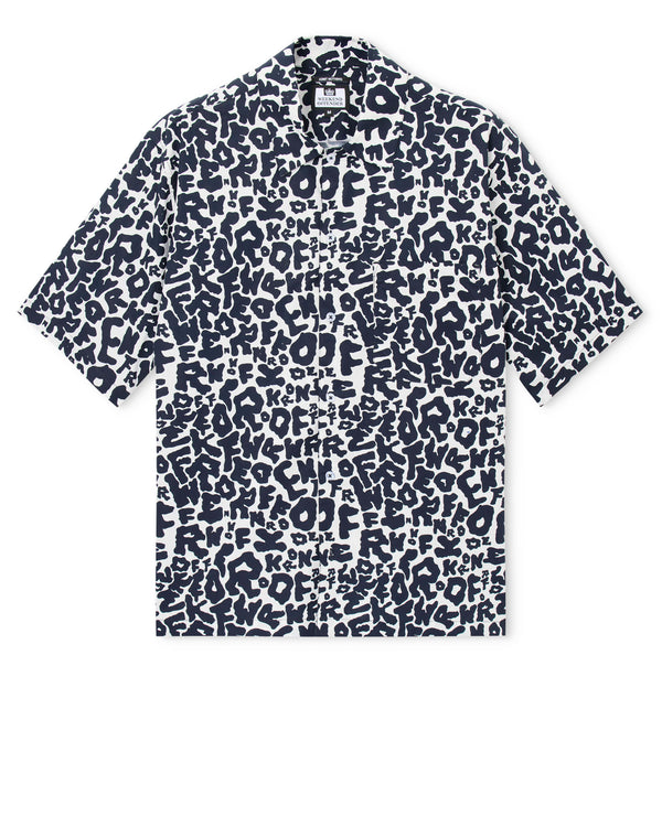 Nador Short Sleeve Shirt Ghost/Navy