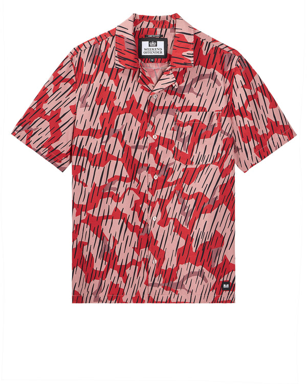 Monuriki Shirt Blaze Red Rain Camo