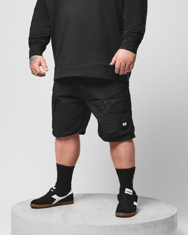 Plus Size – Zemmouri Cargoshorts Schwarz