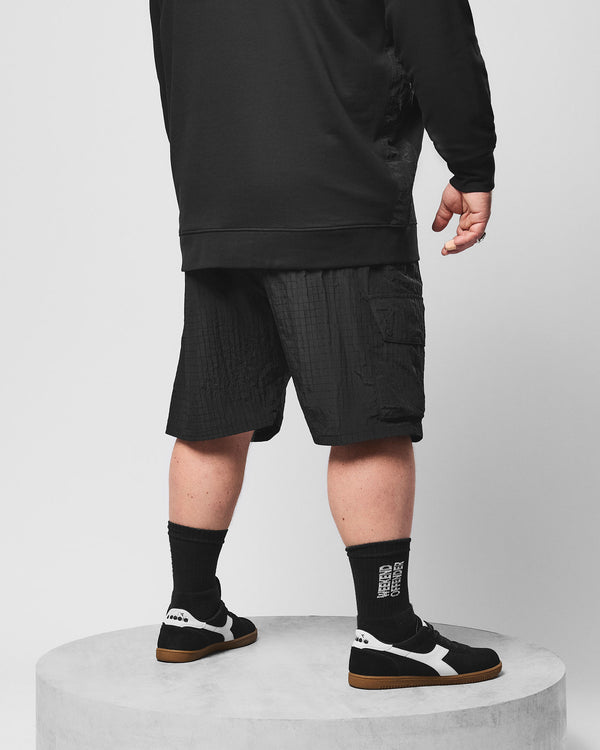 Plus Size – Zemmouri Cargoshorts Schwarz
