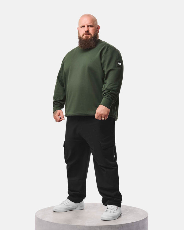 Plus Size - Thunder Sweatshirt Black Forest Green