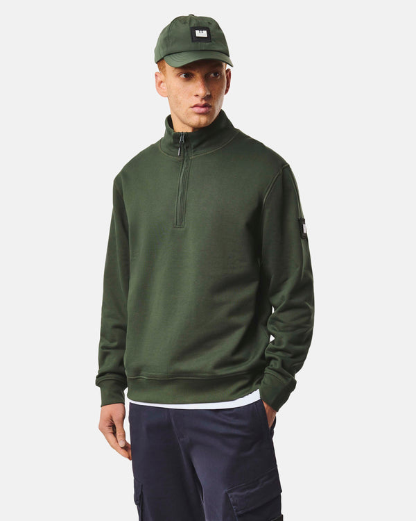 Kraviz Quarter Zip Sweatshirt Black Forest Green