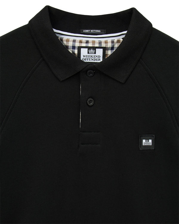 Azrou Check Polo Sweatshirt Black
