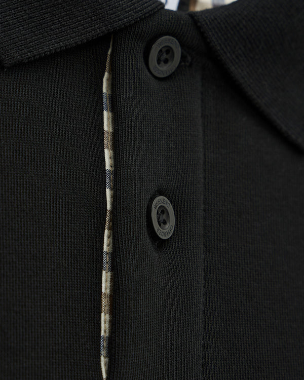 Azrou Check Polo Sweatshirt Black