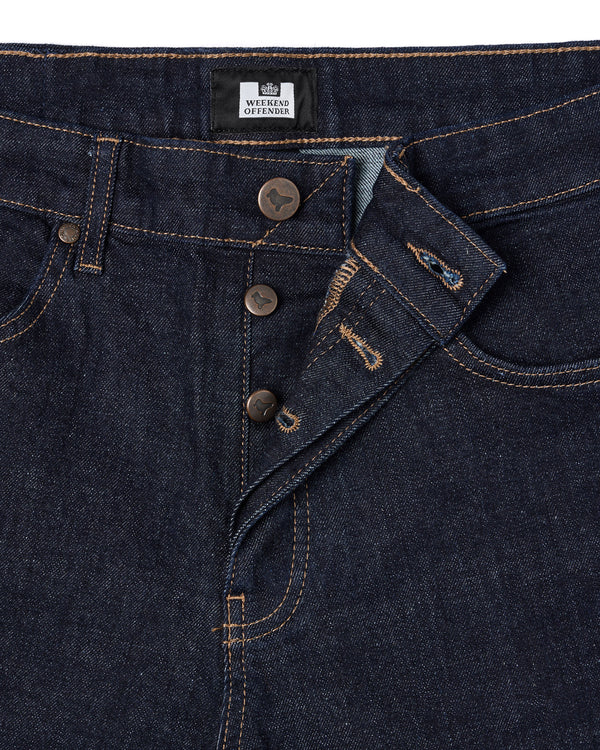 Tapered Fit Denim Jeans Dark Rinse