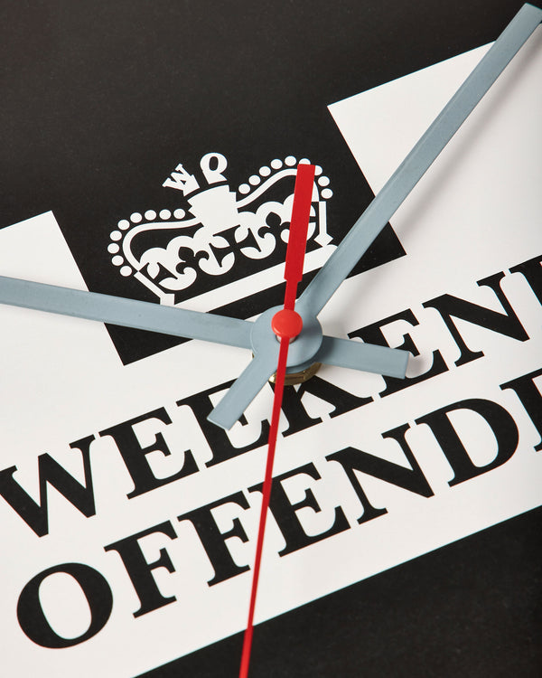 Prison Wall Clock Black