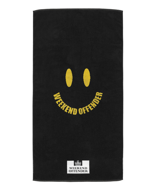 Asciugamano da spiaggia Smile Nero/Giallo