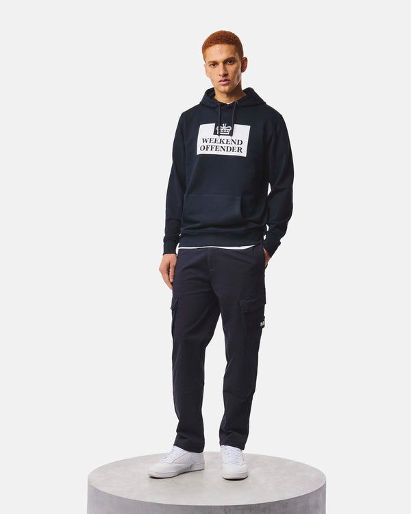 HM Service Klassischer Kapuzenpullover Marineblau