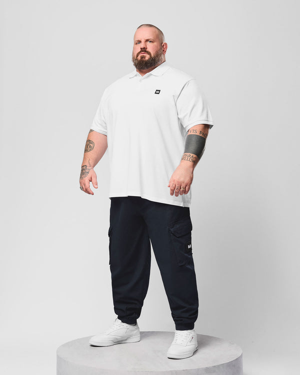 Übergröße – Heathcote Poloshirt Weiß